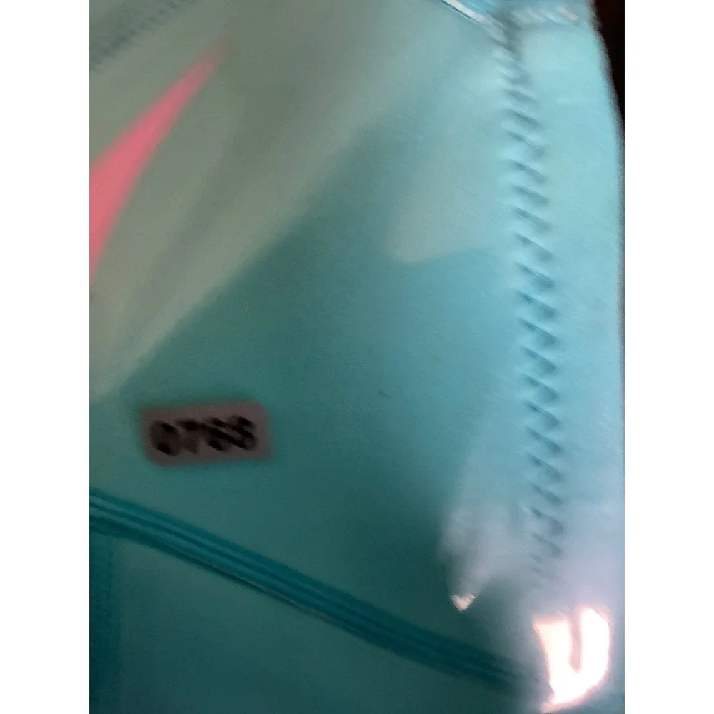 Goldfin Wetsuit Jacket Girls Size 6 Turquoise Excellent Full Zip Neoprene Print
